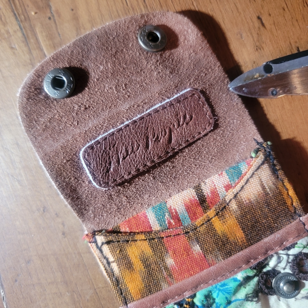 🌋👽 Free People Boho Embroidered Repurposed vtg banjara hippie Wallet card case - Picture 6 of 16